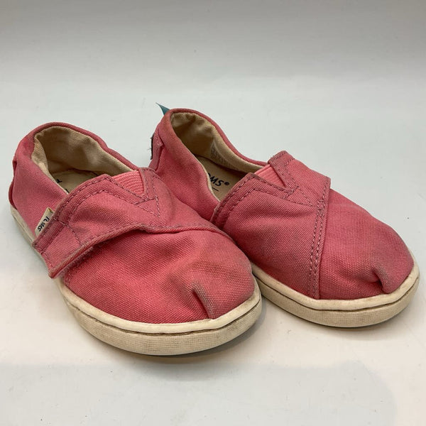 Size 6: TOMS Pink Slip On Flats