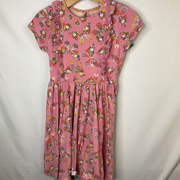 Size 10-12: Mini Boden Pink Butterfly Short Sleeve Dress