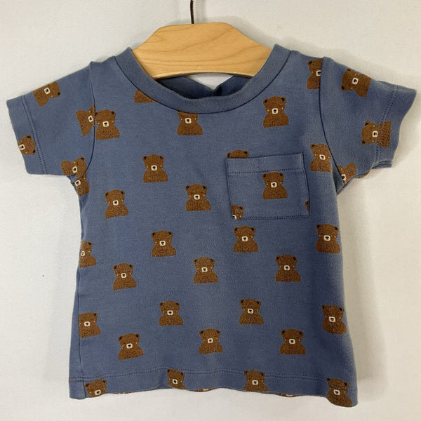 Size 9-12m: Little Green Radicals Navy Bear T-Shirt