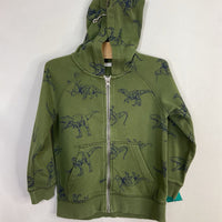 Size 6-7: Green/Blue Dinos Zip Hoodie