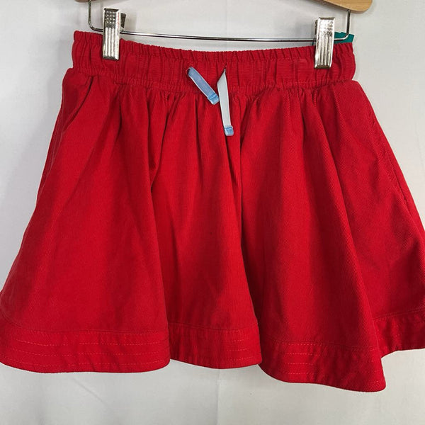 Size 6-7: Boden Red Corduroy Floral Lined Skirt REDUCED