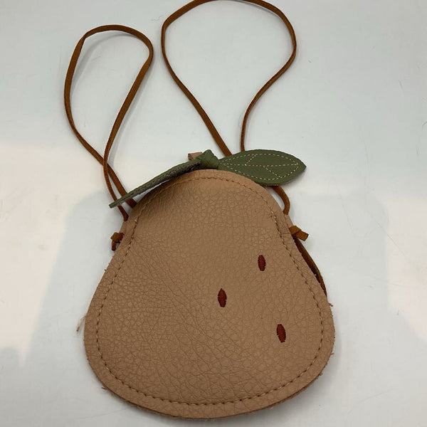 Leather Pear Crossbody Pouch