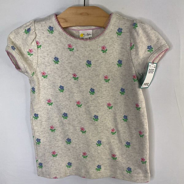 Size 4-5: Boden Gray/Multi Floral Eyelet T-Shirt