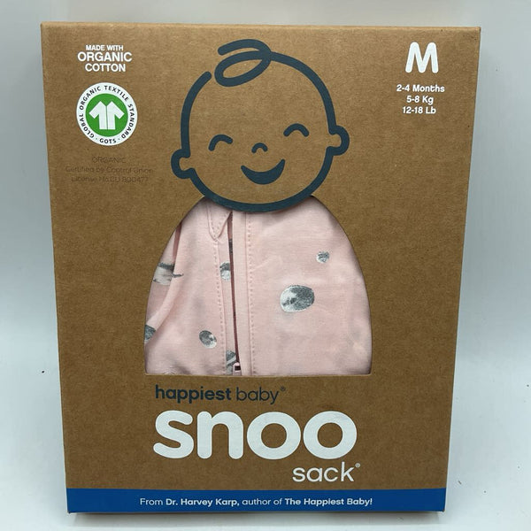 Size 2-4m: Happiest Baby Pink/Gray Planets Snoo Sack Swaddle NEW