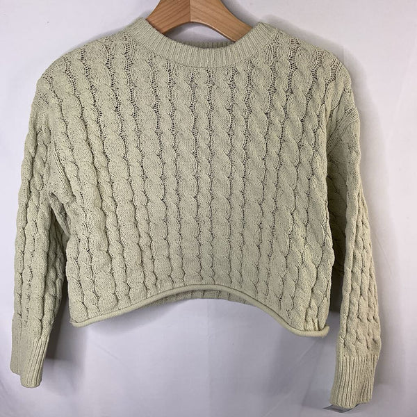 Size 8-9: Zara Light Green Loose Knit Sweater