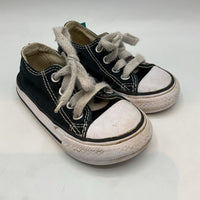 Size 5: Converse Black/White Lace-Up Sneakers