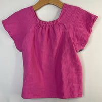 Size 10 (140): Hanna Andersson Pink Gauze Blouse