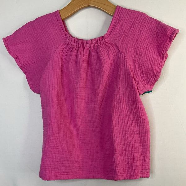 Size 10 (140): Hanna Andersson Pink Gauze Blouse