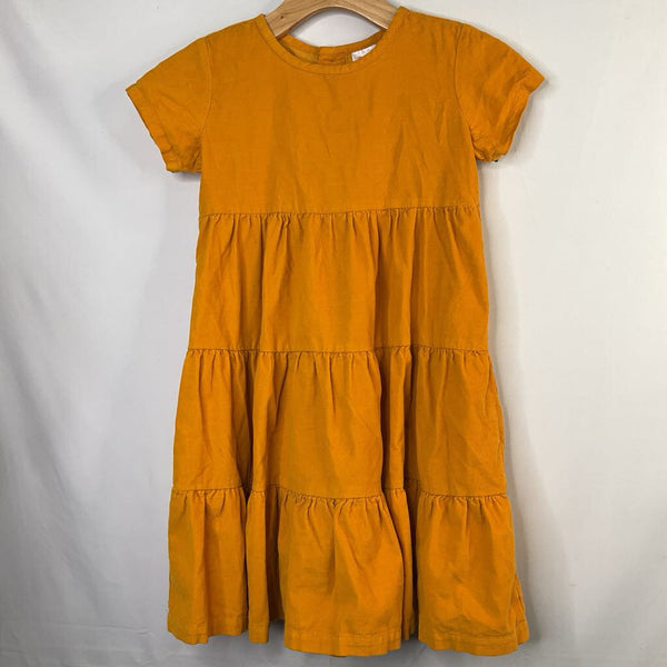 Size 6-7 (120): Hanna Andersson Yellow Corduroy Dress