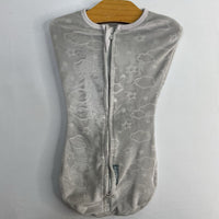 Size 0-2m: SwaddleMe Gray Clouds Pattern Fleece Sleep Pod