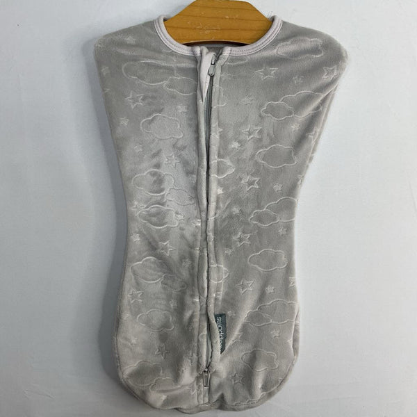 Size 0-2m: SwaddleMe Gray Clouds Pattern Fleece Sleep Pod