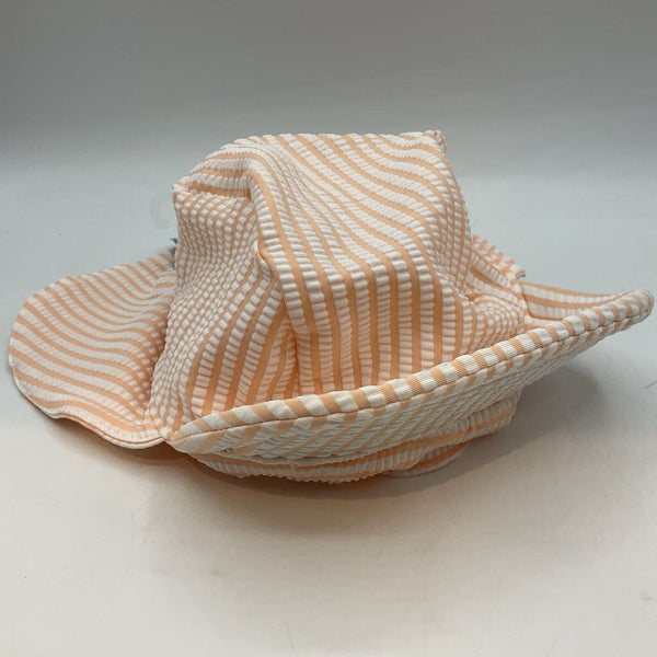 Size 3-6m: Mori Orange/White Striped Sun Hat