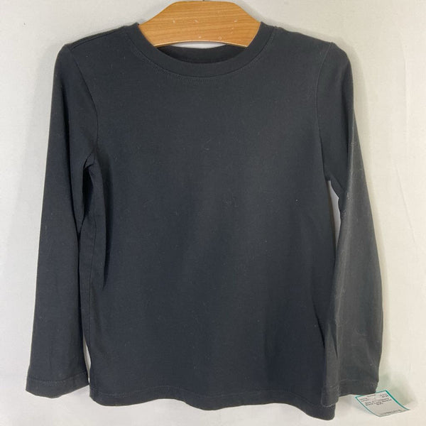 Size 4-5: Primary Black Long Sleeve Shirt