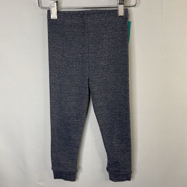 Size 4-5: Figge Blue/White Knit Leggings