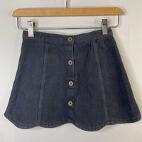 Size 7: H&M Gray Corduroy Scallop Trim Skirt