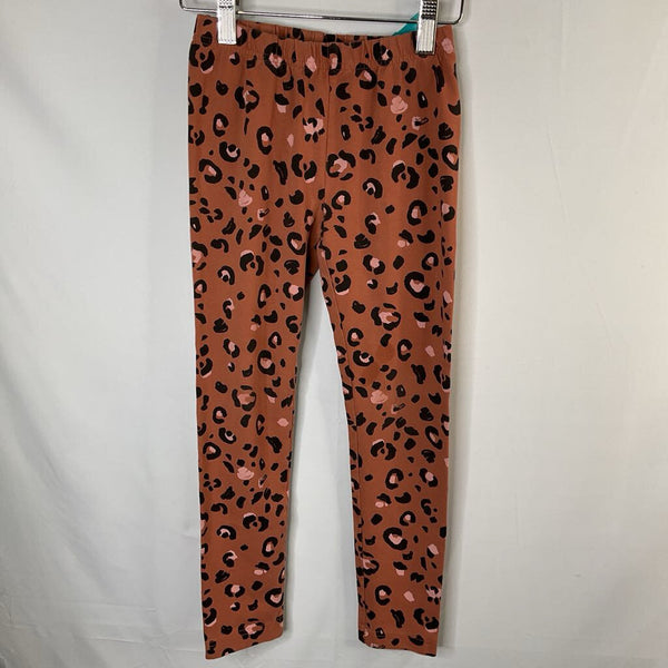 Size 6-7 (120): Hanna Andersson Orange/Black Leopard Print Leggings