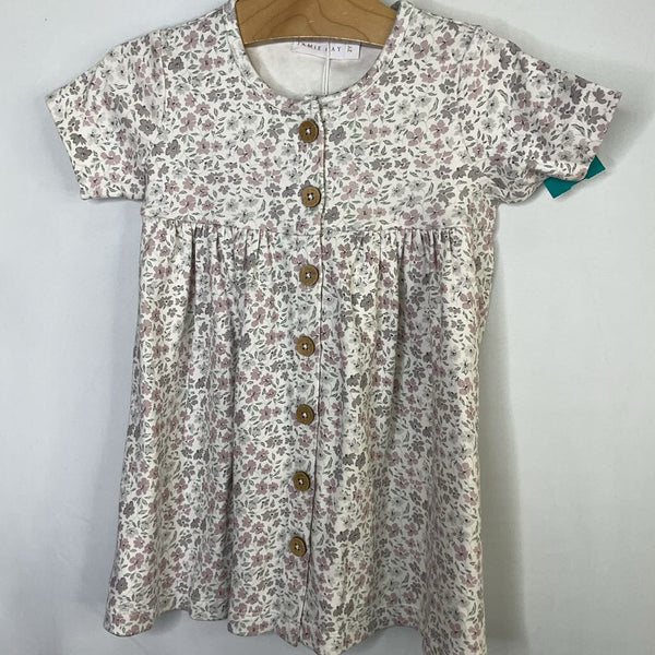 Size 2: Jamie Kay White/Purple Floral Dress NEW w/ Tags