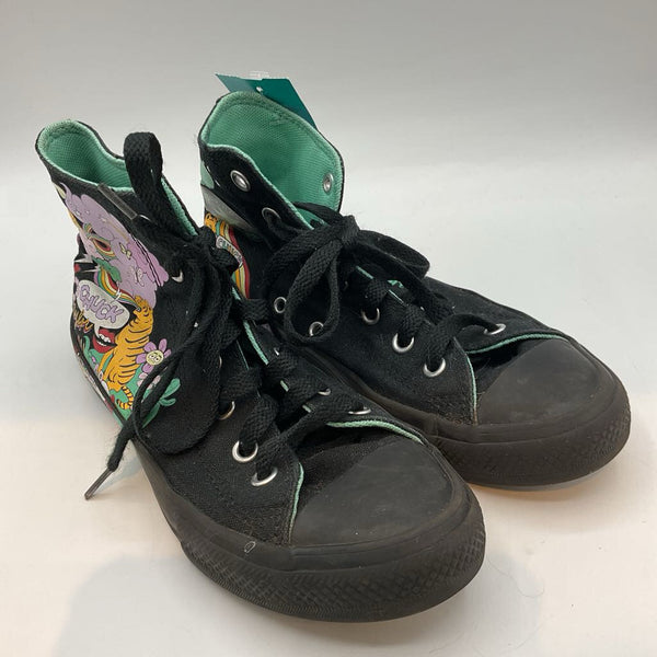 Size 2Y: Converse Black/Colorful Nature Lace-Up Sneakers