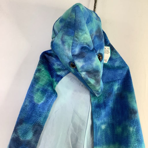 Size 4-5: Great Pretenders Blue Pterodactyl Velour Hooded Cape