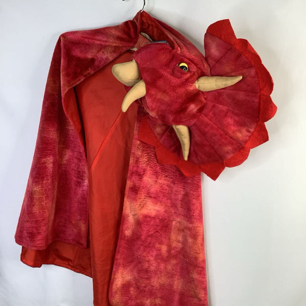 Size 4-5: Great Pretenders Red Pterodactyl Velour Hooded Cape