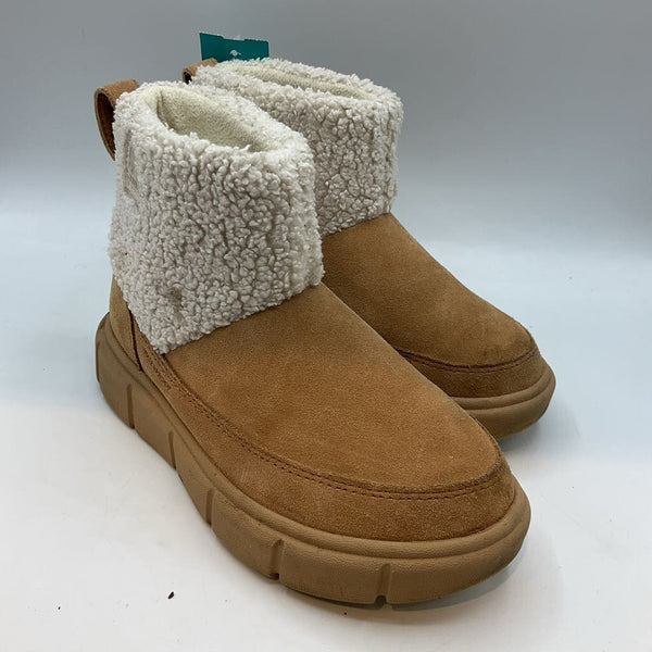 Size 1Y: Sorel Tan Fleece Lined Waterproof Boots