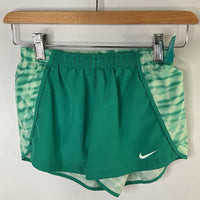 Size 10-12: Nike Green Print Lined Dri-Fit Shorts