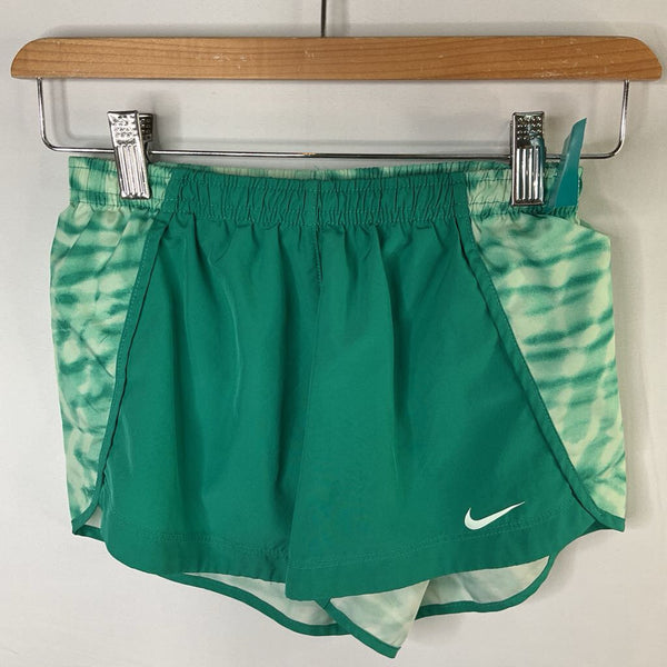 Size 10-12: Nike Green Print Lined Dri-Fit Shorts