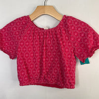 Size 8: Crewcuts Pink Floral Eyelet Blouse