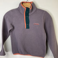 Size 8: Columbia Purple/Navy Trim 1/2 Snap Fleece Pullover