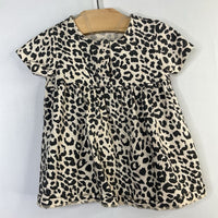 Size 3-6m: Cotton-On Cream/Black Cheetah Print Dress