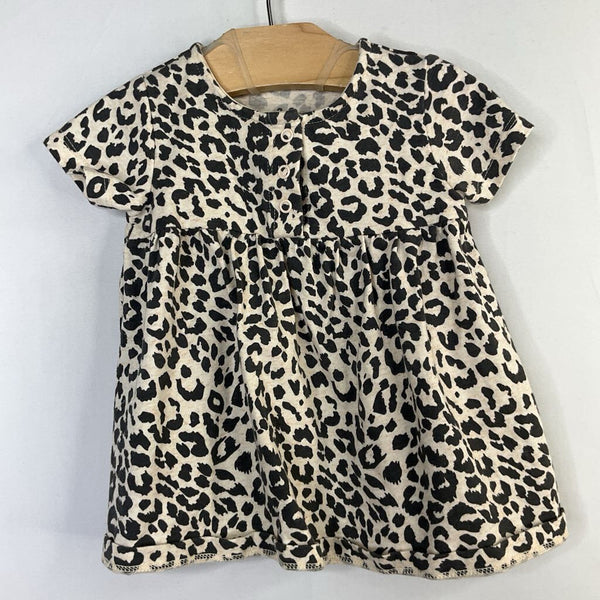 Size 3-6m: Cotton-On Cream/Black Cheetah Print Dress