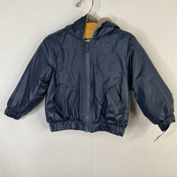 Size 6m: Petit Indi Navy Fleece Lined Poly Fill Coat