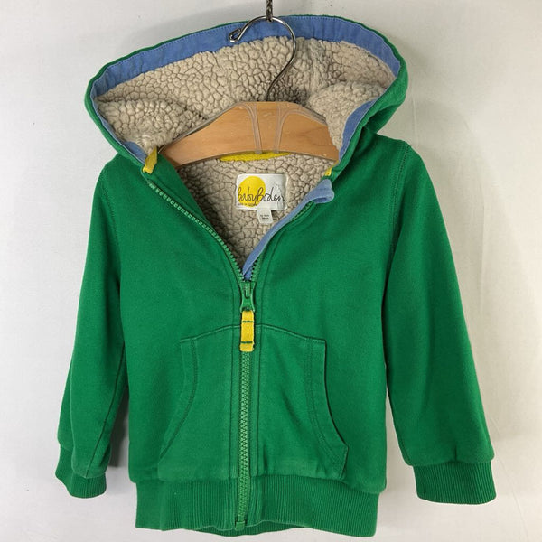 Size 12-18m Boden Green Frog Sherpa Lined Zip-Up Hoodie