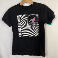 Size 10-12: Quiksilver Black/White Wave T-Shirt