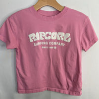 Size 10-12: Rip Curl Pink/White Logo T-Shirt