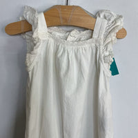 Size 4-6m: Newbie White Lace Trim Romper