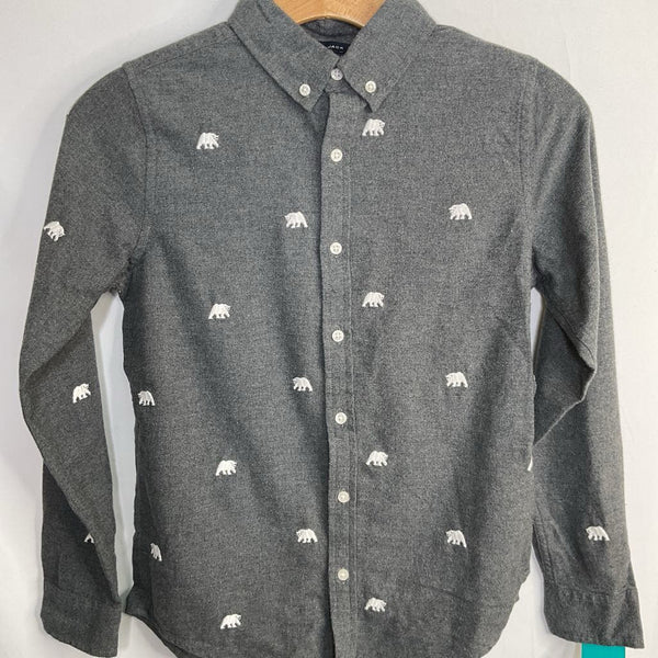 Size 10: Janie and Jack Gray/White Polar Bears Flannel Button-Up Shirt NEW w/ Tags