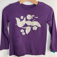 Size 8: Tea Purple/Gray Birds Long Sleeve Shirt REDUCED