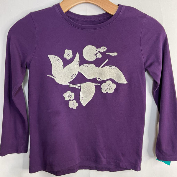 Size 8: Tea Purple/Gray Birds Long Sleeve Shirt REDUCED