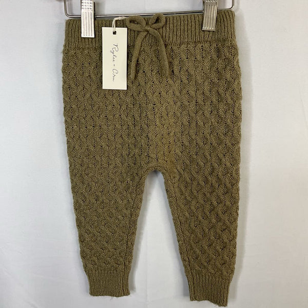 Size 6-12m: Rylee + Cru Green Knit Cozy Pants NEW w/ Tags