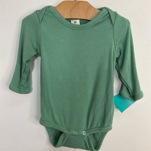 Size 3-6m: Kate Quinn Green Ribbed Long Sleeve Onesie