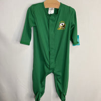 Size 3-6m: ZZ Baby Green UO Ducks Magnetic Footy PJs
