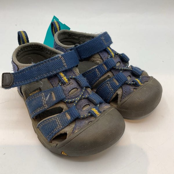 Size 7-8: Keen Blue/Gray Velcro/Toggle Sandals REDUCED