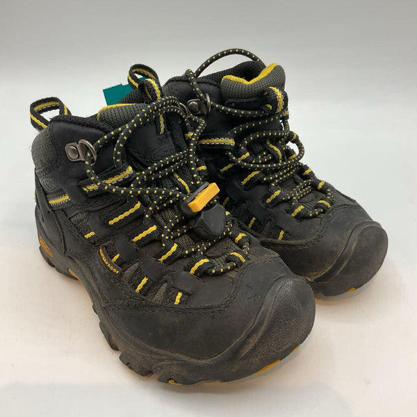 Size 8: Keen Black/Yellow Toggle Waterproof Hiking Boots