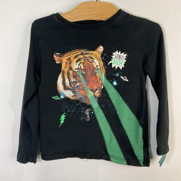 Size 2-4: H&M Black/Multicolor Laser Tiger Long Sleeve Shirt