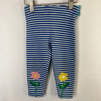 Size 18-24m: Boden Blue/White Stripes/Floral Applique Leggings