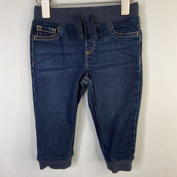 Size 6-12m: Primary Blue Drawstring Jeans