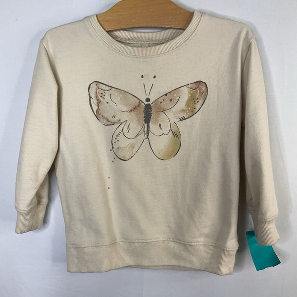 Size 2-3: Rylee + Cru Tan Butterfly Sweatshirt