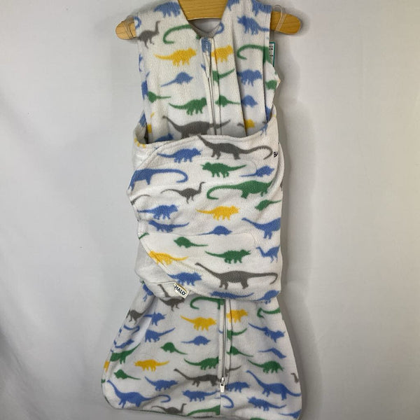 Size 3-6m: Halo White/Colorful Dinos Fleece Sleepsack