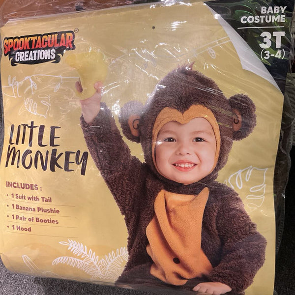 Size 3-4: Spooktacular Creations 4pc Monkey Costume